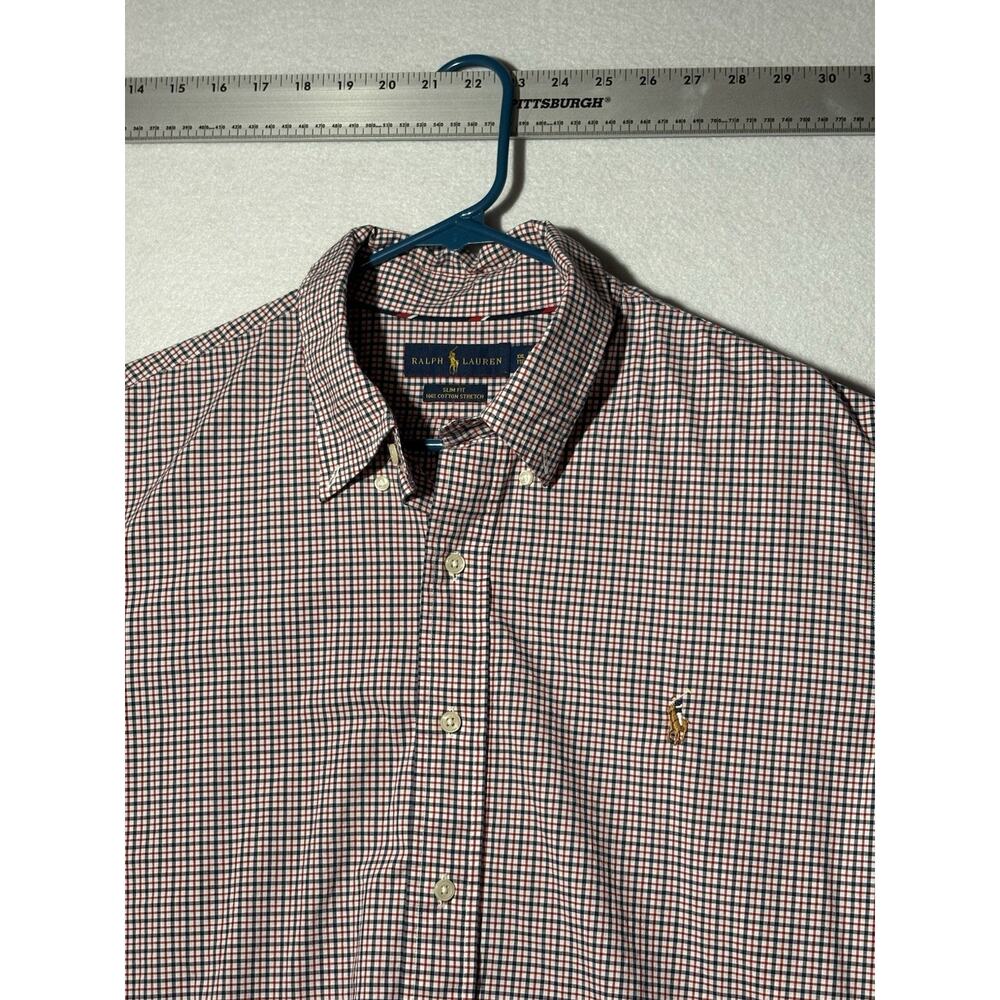 Ralph Lauren Red Wht Cotton Stretch Slim Fit Men’s Size XXL